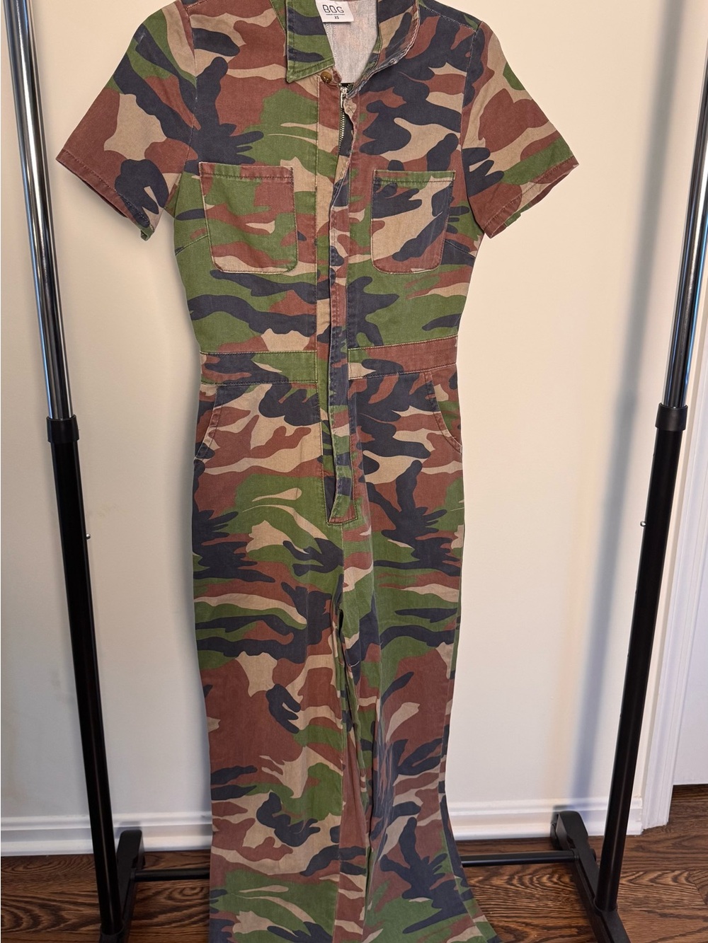 BDG Camo Utility Jumpsuit in Green Brown Black